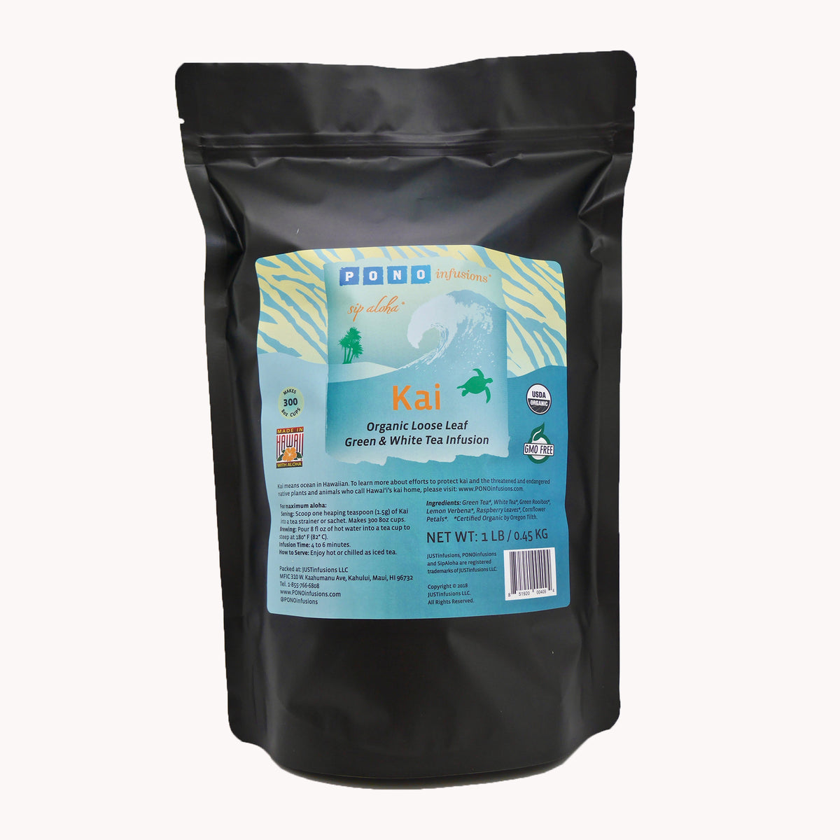 Kai Organic Green &amp; White Tea Loose Leaf Infusion (1lb Size)