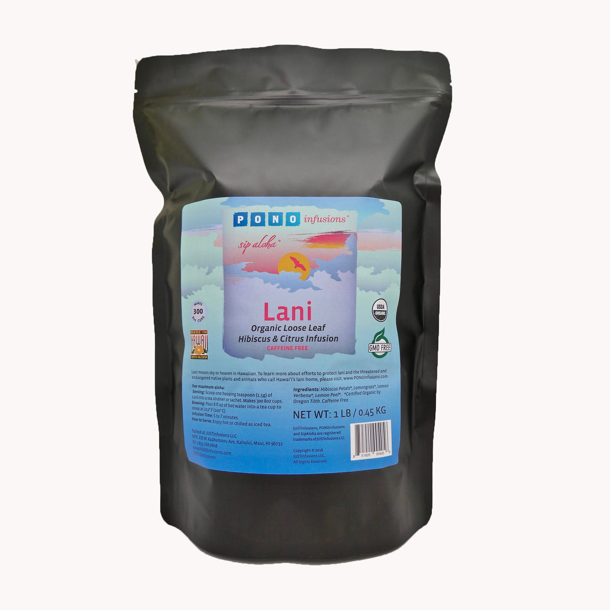 Lani Organic Hibiscus and Citrus Tea Loose Leaf Infusion (1lb Size)